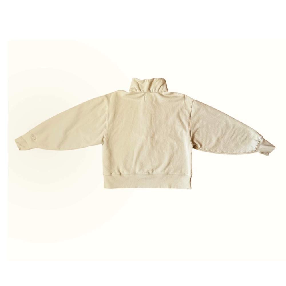 AYR | Cropped Quarter Zip Ling Sleeve Sweatshirt Green, Women’s XS - Picture 3 of 6